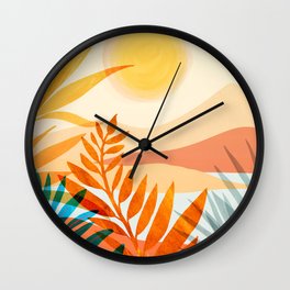 Golden Hour / Abstract Landscape Series Wall Clock