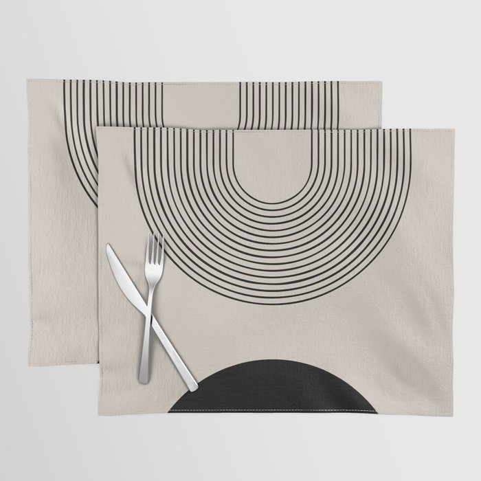 Lia - Mid Century Modern Abstract Art Placemat