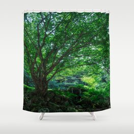 The Greenest Tree Shower Curtain