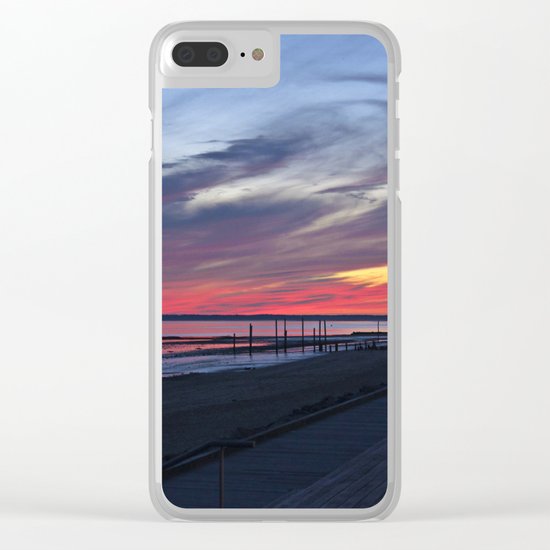 Magic Summer Sunset on the West Coast of DENMARK Clear iPhone Case
