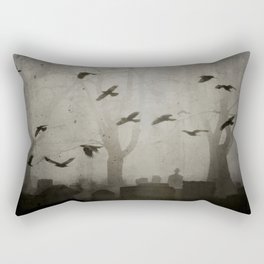 Gothic Crows Eerie Ceremony Rectangular Pillow