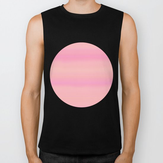 Soft pastel gradient pink tones Biker Tank
