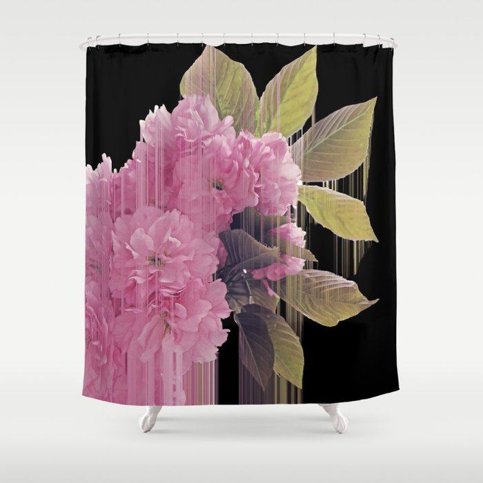 Spring Glitches Shower Curtain