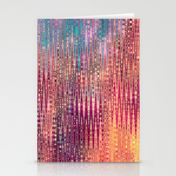 Bright Red And Purple Pink Abstract Stationery Cards