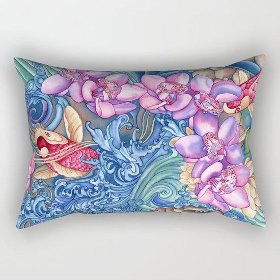 Orchid Splash Rectangular Pillow