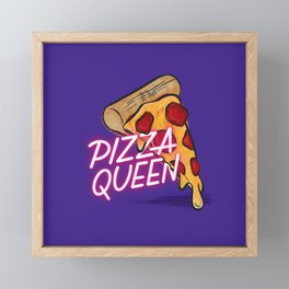 Pizza Queen Framed Mini Art Print