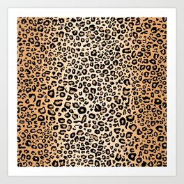 Tan Leopard Print Art Print