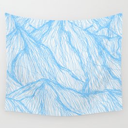 Blue Line Mountains Wall Tapestry