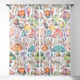 Mushroom Magic – Rainbow Sheer Curtain