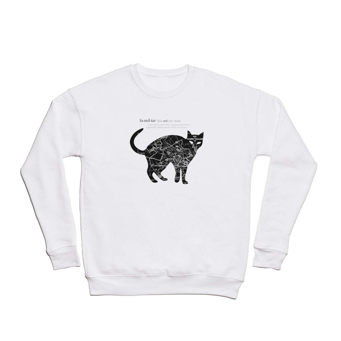 A Familiar Black Cat Crewneck Sweatshirt