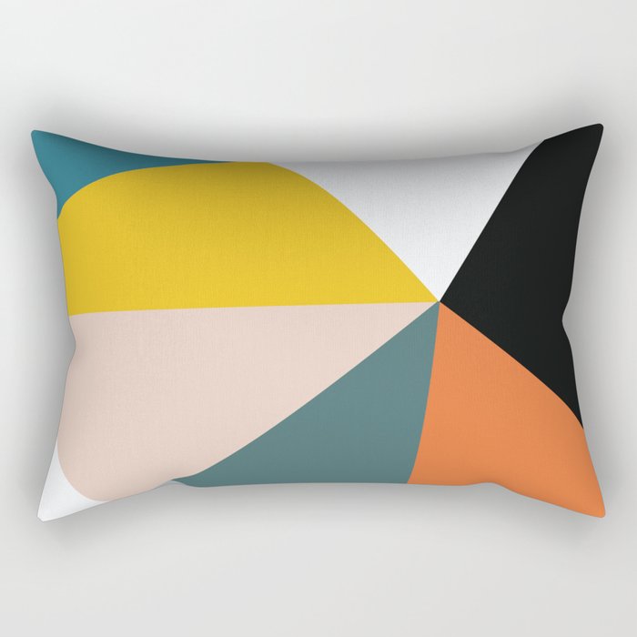 Triangles abstract colorful art Rectangular Pillow