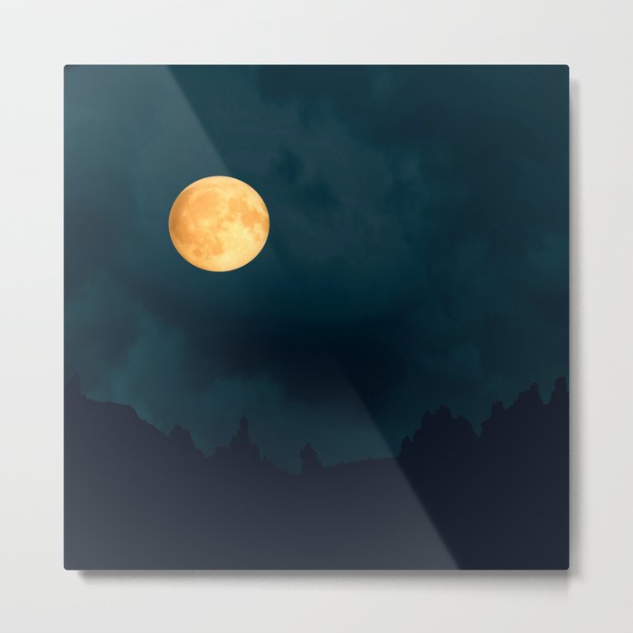 Full Moon Shines Overnight  Metal Print