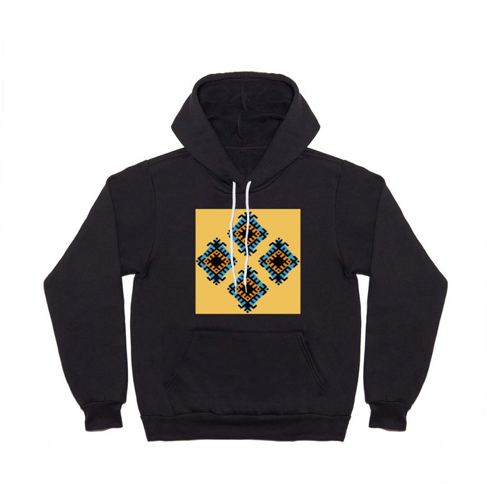 Aztec native geometric pattern tribal style tribal background bold colors mexican design Hoody