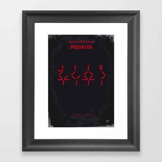 No066 My predator minimal movie poster Framed Art Print