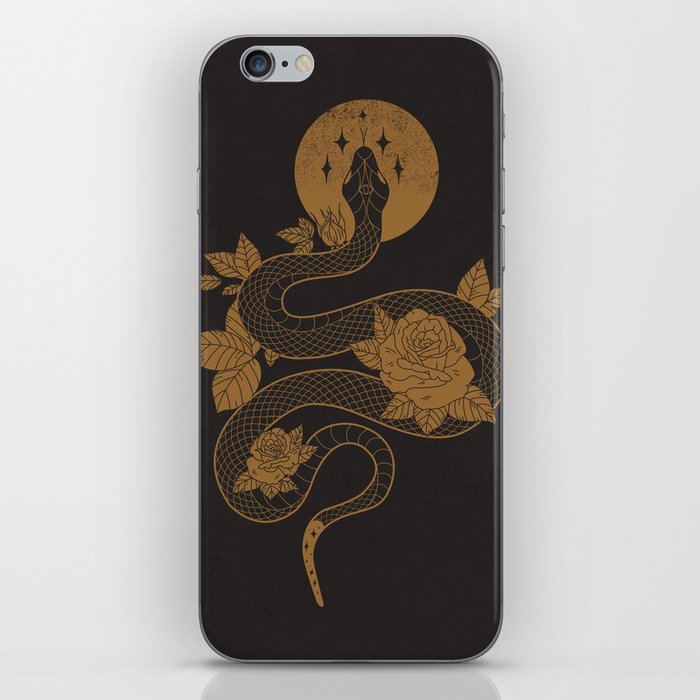 Snake - Black & Gold iPhone Skin