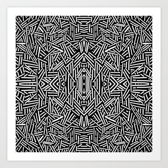 Radiate (BW) Art Print