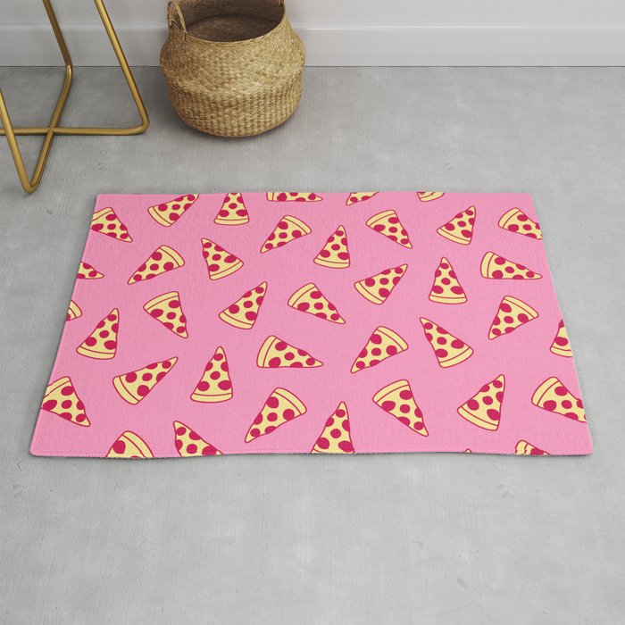 Pink Pizza Pattern Rug