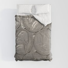 Watercolor 1955 Jefferson nickel 03 Comforter