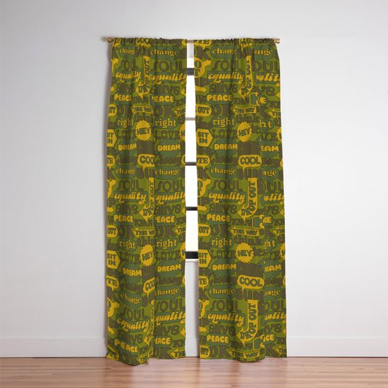 Signs And Slogans Grass Blackout Curtain By Pilgrimlee Society6