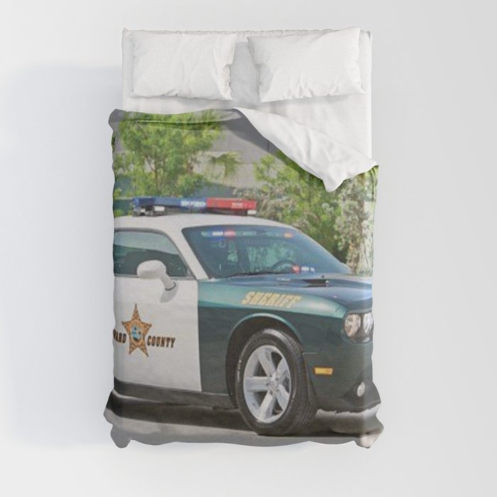 Broward Country Florida Challenger Police Highway Patrol color photograph / photography Duvet Cover
