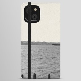 Astoria Oregon | Black and White Panoramic Photography iPhone Wallet Case
