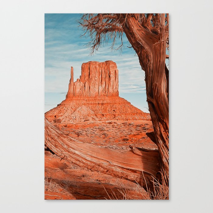 Monument  Valley, Arizona Panorama - 2 Canvas Print