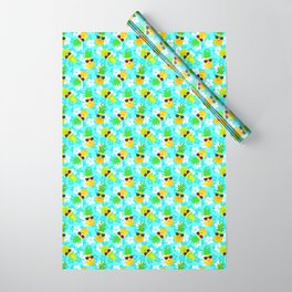 Funny Summer Tropical Pineapples Wrapping Paper