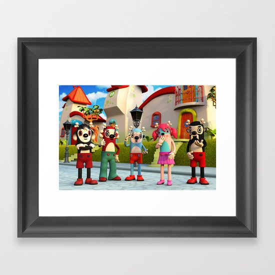 Suzzy and the Gang Framed Art Print