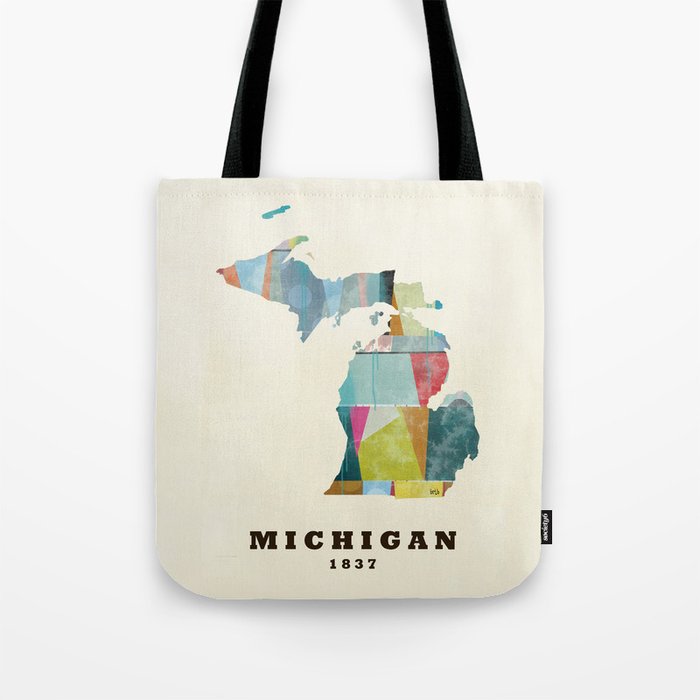Michigan  state map modern Tote Bag