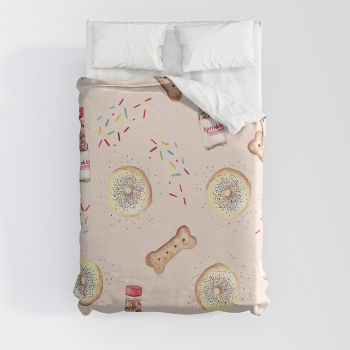 Chihuahuas and donuts Duvet Cover