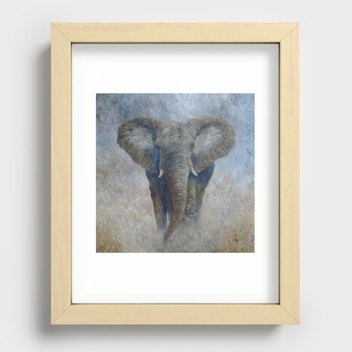 Elephant 2 Recessed Framed Print