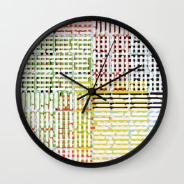 Color field forever handdrawn pattern Wall Clock | Expressionism, Colorfield, Stripes, Shapes, Modern, Contemporary, Retro, Vintage, Painting, Lines 