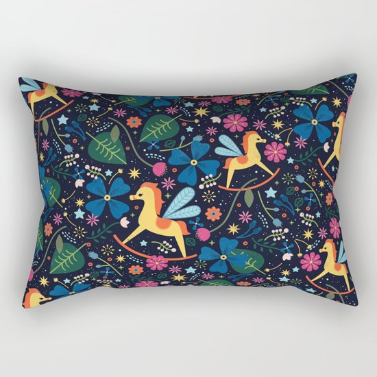 Rocking-Horse-Fly Rectangular Pillow