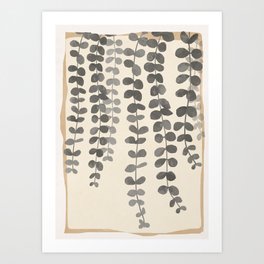 Minimal Abstract Leaves 19 Art Print
