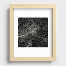 Knoxville City Map Poster - USA Recessed Framed Print