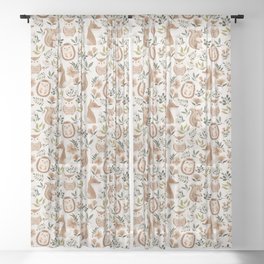 Woodland Party Sheer Curtain