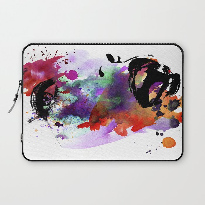 Watercolor Face Laptop Sleeve