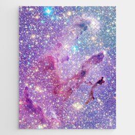 Eagle Nebula Pillars of Creation Pink Purple Turqouise Jigsaw Puzzle