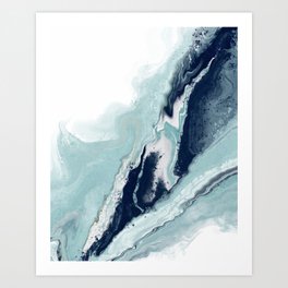 Ocean Sky - Coastal Liquid Abstract Art Print