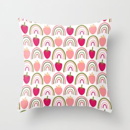 berry bright paper Throw Pillow