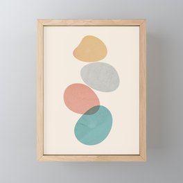 Abstraction_ROCK_STONE_PEBBLES_YOGA_BALANCE_POP_ART_0422A Framed Mini Art Print