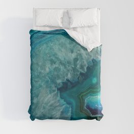 Turquoise teal decorative stone Duvet Cover