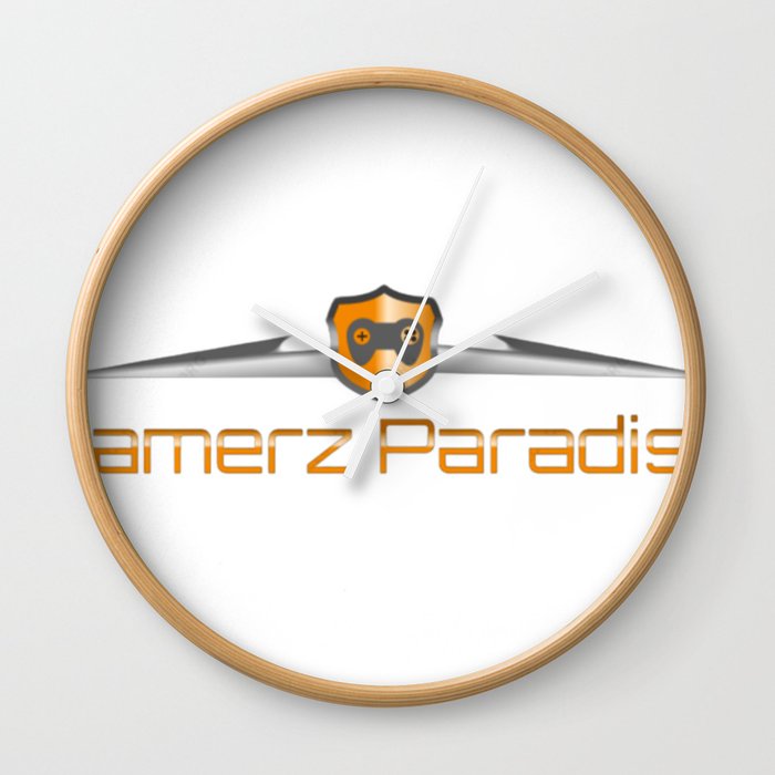 Gamerz Paradise Logo Design Wall Clock