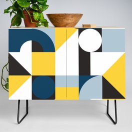 Colorful Geometric Abstract Credenza