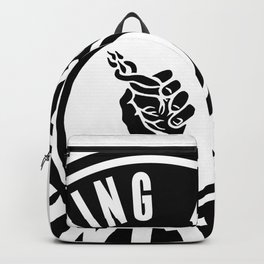 BLEEDING HEARTS UNITE! (negative) Backpack | Ink, Digital, Black And White, Graphicdesign 