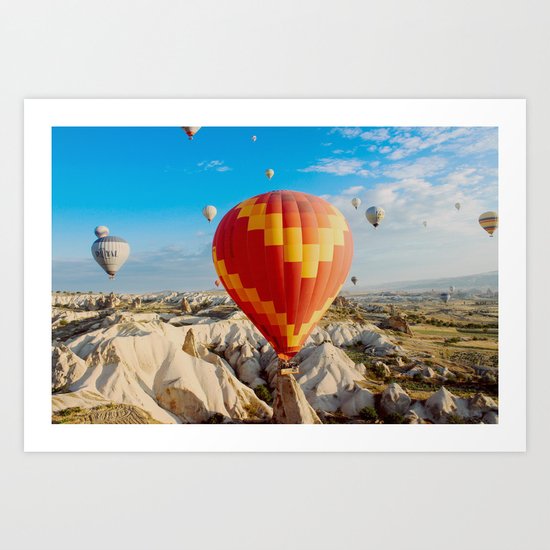 Hot air balloons Art Print