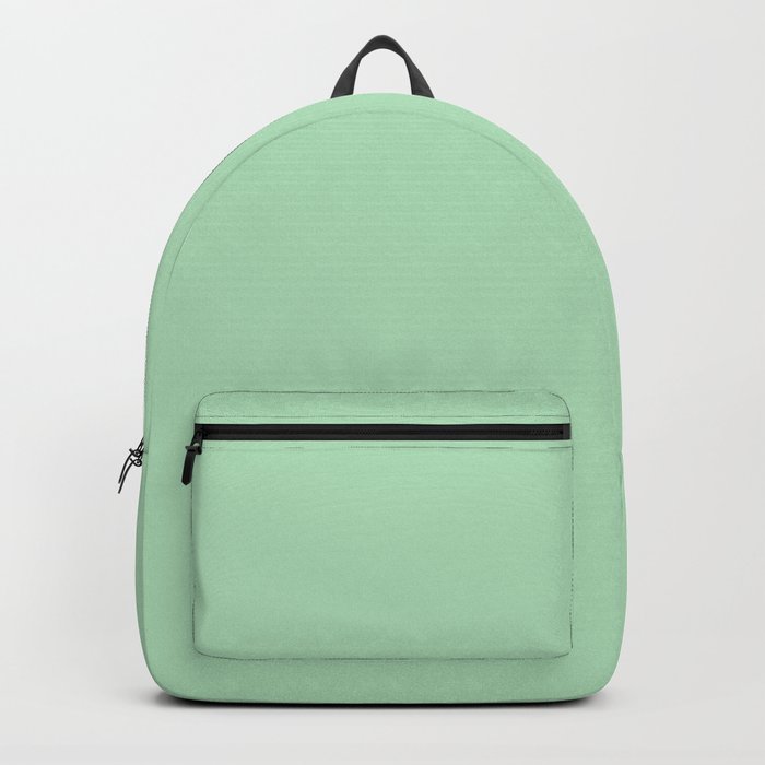 Pastel Mint Green Solid Color - Pairs with Valspar America Green Vibe Patel Green 6002-7B Backpack