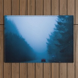 Misty Vancouver Island Landscape Photography Outdoor Rug