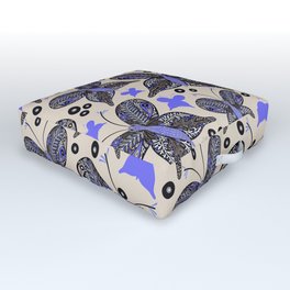 Butterfly Intricacies – Indigo Outdoor Floor Cushion