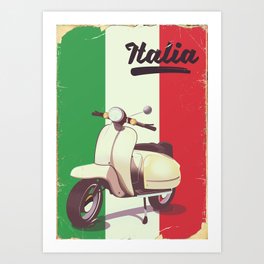 Italia Scooter vintage poster Kunstdrucke